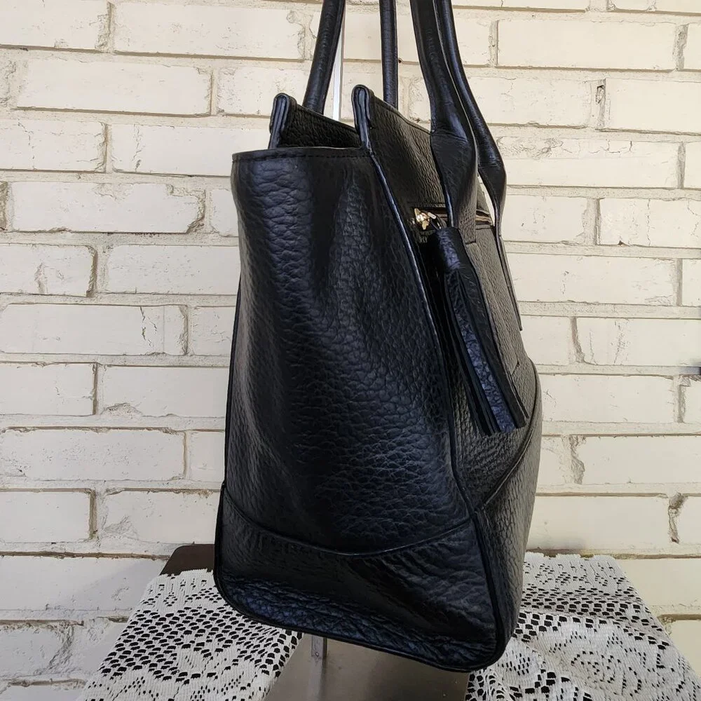 Like New Kate Spade Southport Ave Black Leather Tote Bag Large Purse